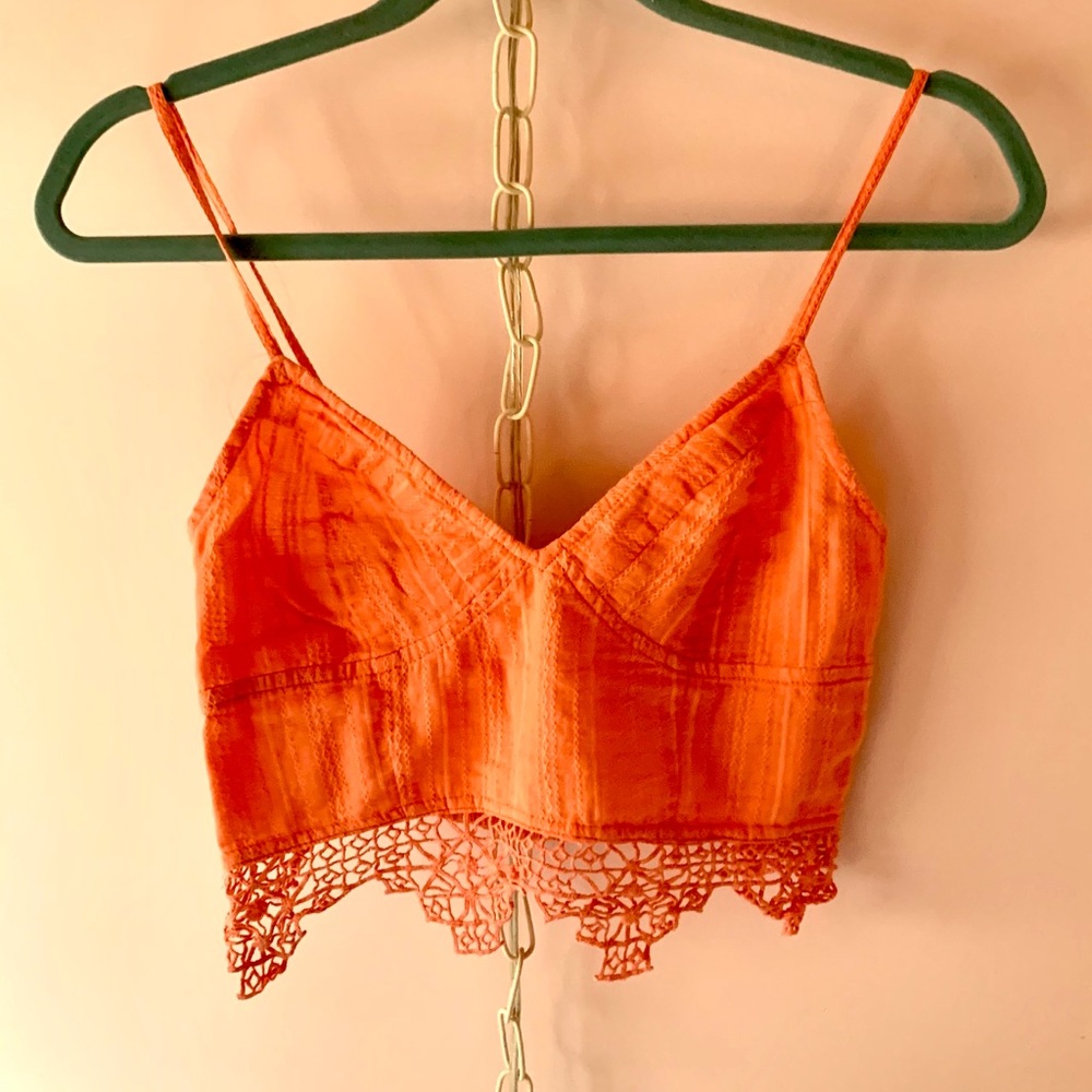 Free People Peach Lace Bralette